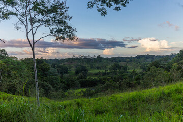 Fototapeta na wymiar Hills and mountains in Costa Rica
