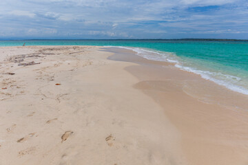 Isla Zapatilla pristine beach at Bocas del Toro Province in Panama