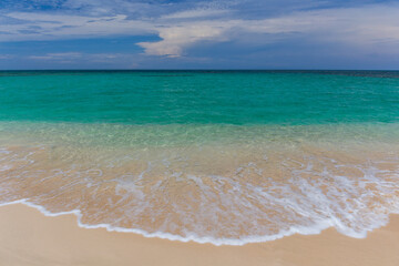 Fototapeta na wymiar Isla Zapatilla pristine beach at Bocas del Toro Province in Panama