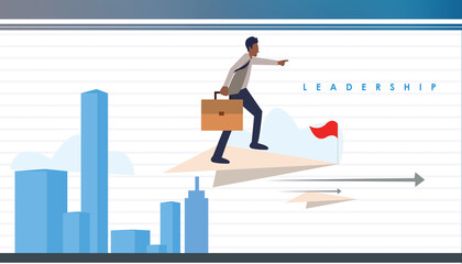 2d illustration business leadership concept
