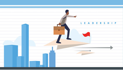 2d illustration business leadership concept
