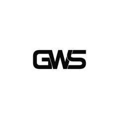 Fototapeta premium gws letter initial monogram logo design