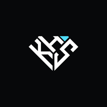 KHS letter logo creative design. KHS unique design