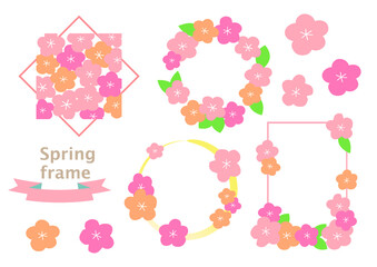 花のフレーム素材