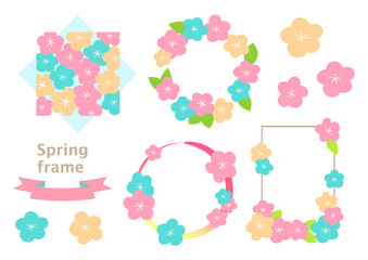 花のフレーム素材