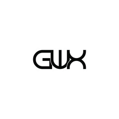 gwx letter initial monogram logo design