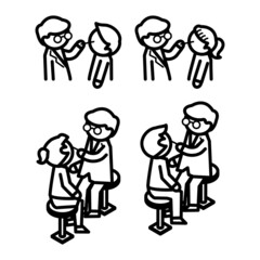 PCR検査　検査　病院　アイコン　コロナ