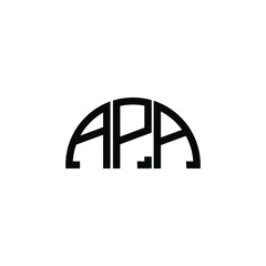 APA letter logo design on white background. APA creative initials letter logo concept. APA letter design.  - obrazy, fototapety, plakaty