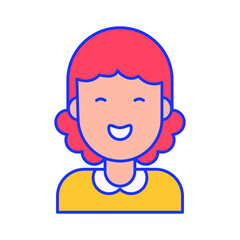 Baby girl Vector icon which is suitable for commercial work and easily modify or edit it

