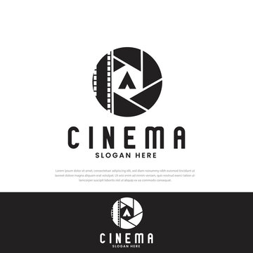 Digital camera icon cinema logo design template, symbol, illustration