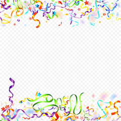 ribbon spiral confetti carnival color shine gift