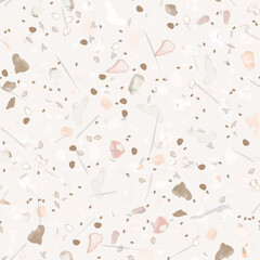 Terrazzo Texture Vector. Flooring Seamless Pattern