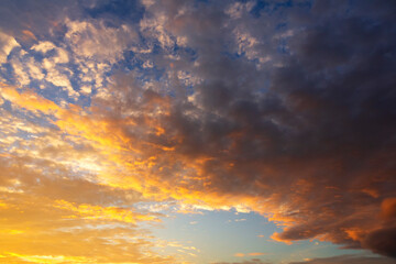 Naklejka na ściany i meble beautiful amazing sunrise cloud background