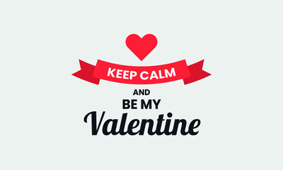 Keep calm and be my valentineicon abstract monogram vector logo template