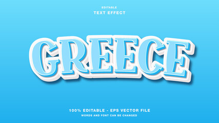 Greece 3D Style Editable Text Effect