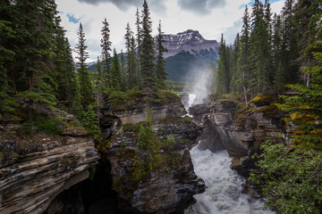 The deep raging falls of Athabasca