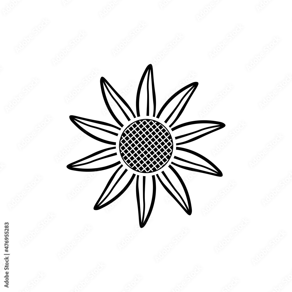 Wall mural sunflower logo icon design template vector