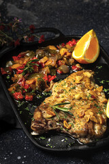 Homemade Fresh Grilled Fish with Vegetables