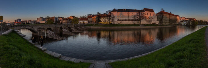 Fototapeta na wymiar The oldest stone bridge in czech, Pisek, Czech Republic