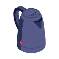 Electric Kettle Isometric Composition