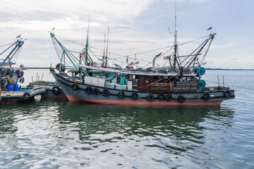 Fishing boats near Sandakan, Borneo
