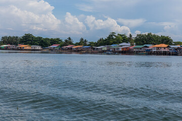 Fototapeta premium Water village near Sandakan, Borneo