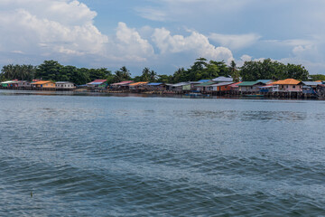 Water village near Sandakan, Borneo