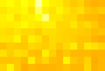 Fototapeta na wymiar Background from yellow squares. Gold geometric texture. Vector pattern of square yellow pixels. A backing of mosaic squares for branding, calendar, card, banner, cover, website