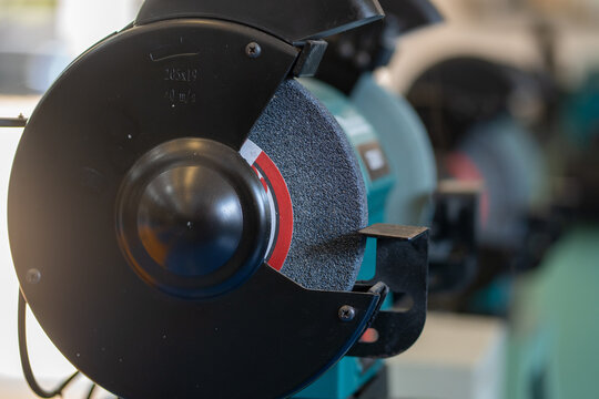 bench grinder in the service station