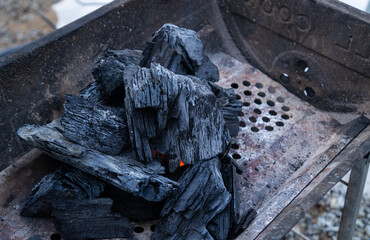 Charcoal before burn
