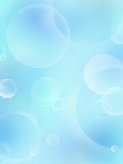 水色の背景に浮かぶしゃぼん玉（タテ）
