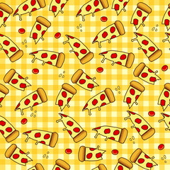 Background of colorful cute pizza