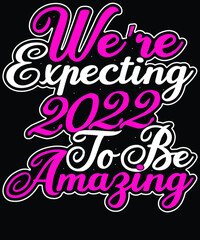 Happy new year lettering vector, typography vector	
