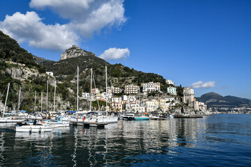 Fototapeta na wymiar View of Cetara, a town on the Amalfi coast, Italy. 