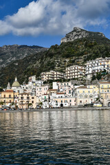 View of Cetara, a town on the Amalfi coast, Italy.