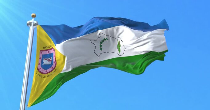 Flag of Matagalpa, Nicaragua. Loop