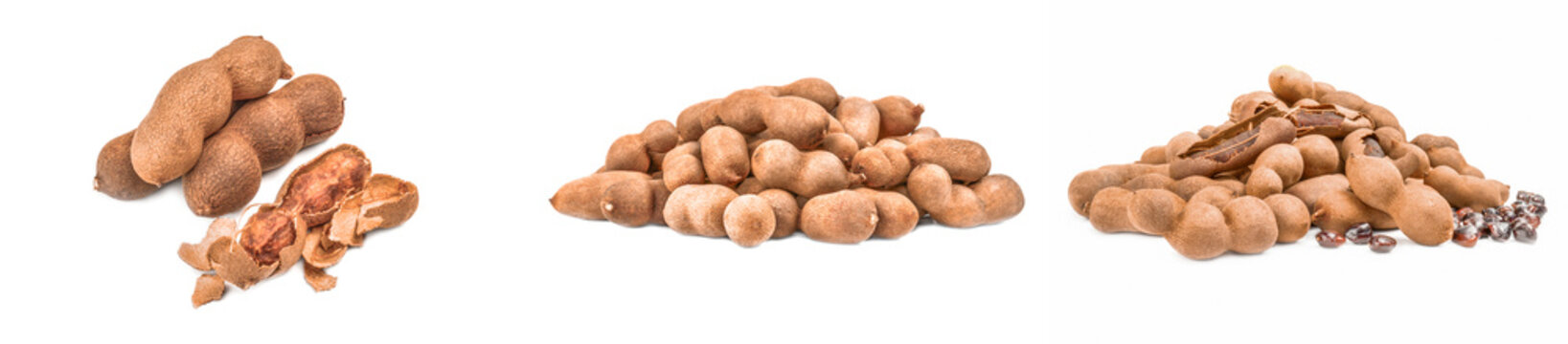 Collection of Tamarind isolated on a white background with clipping path