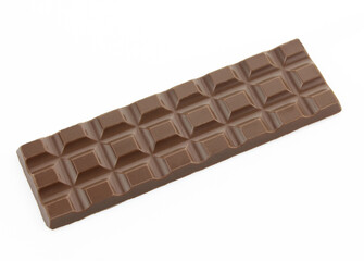 Whole chocolate bar isolated on white background