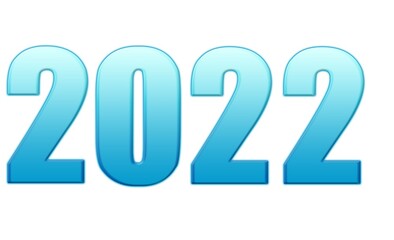 2022 Happy New Year BLUE AQUA