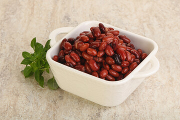Red kidney bean in the bowl