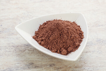 Natural organic cocoa powder for culinary