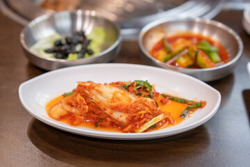 Korean food, Kimchi cabbage in a bowl