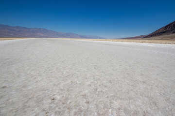 Fototapeta na wymiar Badwater in Death Valley National Park in late afternoon
