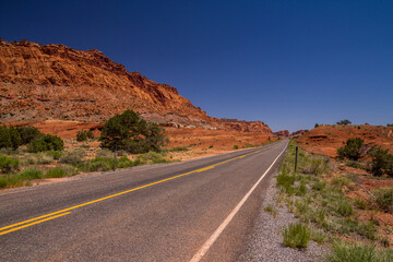 A road through Capitol Reef National Park