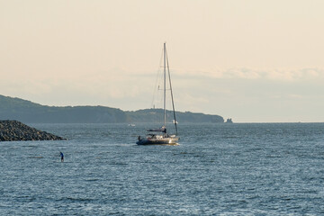 Obraz premium sailboat at sunset