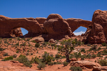 North and South Windows in Arches National Park, Utah, US © Pavel