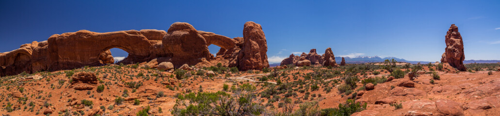 North and South Windows in Arches National Park, Utah, US © Pavel