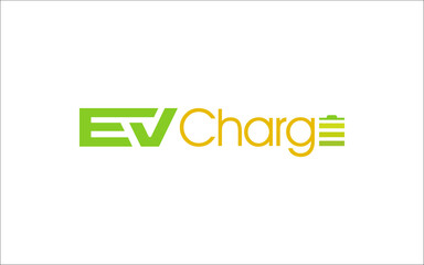 Illustration vector graphic of modern electric charging car Logo Design template