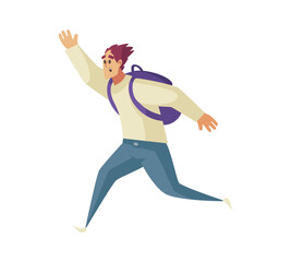 Running Young Guy Composition