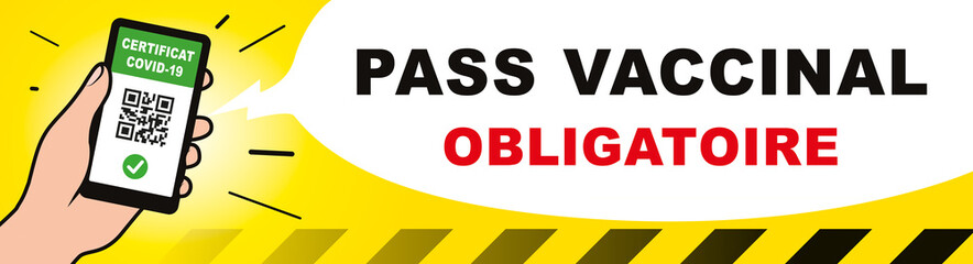 PANNEAU PASS VACCINAL OBLIGATOIRE